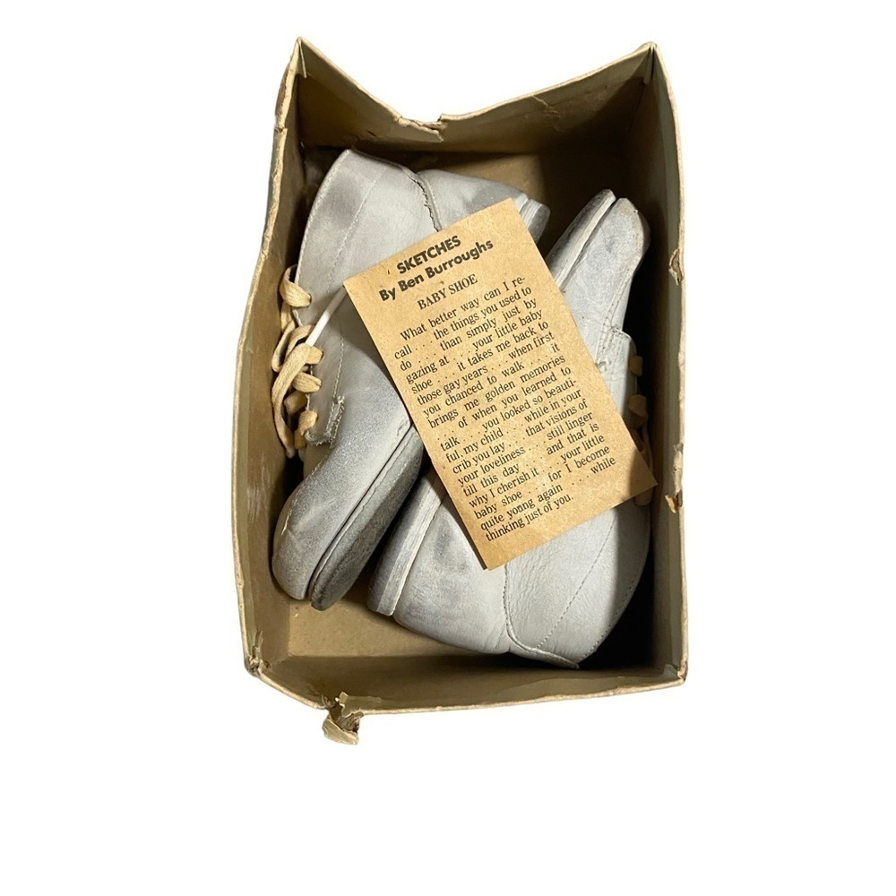 Vintage White Baby Shoes Edwards Todlins Toddlers With Box And Article